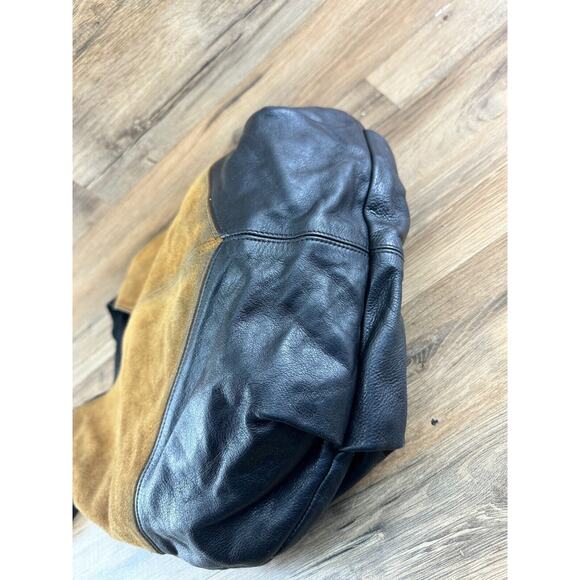 Molly G Made In Los Angeles Leather Brown Blue Hobo Bag Women’s - Picture 9 of 9